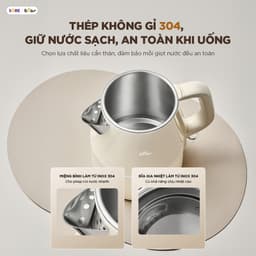 Ấm Siêu Tốc Bear EB-5H15D, 1.5Lit - 1500w, Ruột Inox 304 An Toàn, Hàng Chính Hãng 4