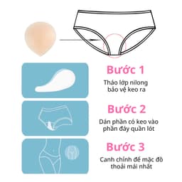 Miếng Dán Che Vùng Kín Dành Cho Bikini - Đồ Ôm Sát - Đồ Tập Silicone Dùng Nhiều Lần Lê NGọc 411 2