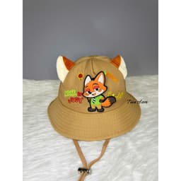 Nón bo hình thỏ và cáo cho bé từ 1 đến 3 tuổi, mũ chong chóng dễ thương, thêu chữ ngộ nghĩnh. 6