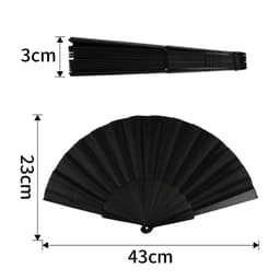 Quạt Cổ Trang Nan Nhựa 21cm - Quạt Xếp Vải Xòe Phụ Kiện Múa Cosplay Đạo Cụ Chụp Ảnh 9
