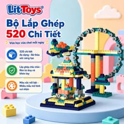 Bộ Xếp Hình Công Viên Giải Trí 520 Chi Tiết BiboToys - Đồ Chơi Lắp Ghép Phát Triển Tư Duy Cho Bé 1