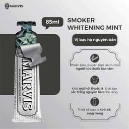 Kem Đánh Răng Trắng Răng Cao Cấp Marvis Whitening Mint / Smoker Whitening Mint (Tuýp 85ml) 3