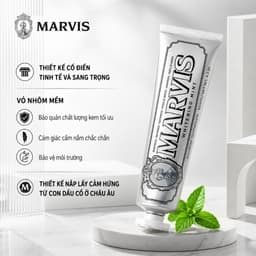 Kem Đánh Răng Trắng Răng Cao Cấp Marvis Whitening Mint / Smoker Whitening Mint (Tuýp 85ml) 2