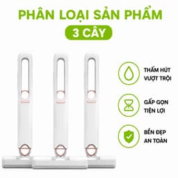 Cây Lau Bàn Bếp Tự Vắt Thông Minh Cầm Tay GD73 - Cây Vệ Sinh Bàn Bếp Gấp Gọn Thấm Hút Nước Tốt 9
