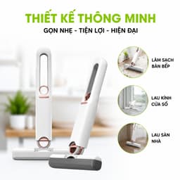 Cây Lau Bàn Bếp Tự Vắt Thông Minh Cầm Tay GD73 - Cây Vệ Sinh Bàn Bếp Gấp Gọn Thấm Hút Nước Tốt 7