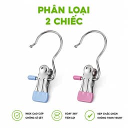 Móc Phơi Đồ Lót Chống Gió Tiện Lợi Kẹp Đơn Inox GD84 - Móc Kẹp Inox Treo Tất Vớ Chịu Lực Chống Gỉ 8