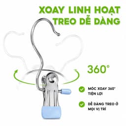 Móc Phơi Đồ Lót Chống Gió Tiện Lợi Kẹp Đơn Inox GD84 - Móc Kẹp Inox Treo Tất Vớ Chịu Lực Chống Gỉ 4