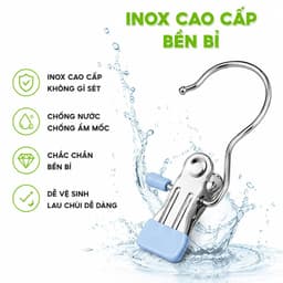 Móc Phơi Đồ Lót Chống Gió Tiện Lợi Kẹp Đơn Inox GD84 - Móc Kẹp Inox Treo Tất Vớ Chịu Lực Chống Gỉ 5