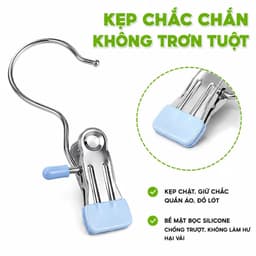 Móc Phơi Đồ Lót Chống Gió Tiện Lợi Kẹp Đơn Inox GD84 - Móc Kẹp Inox Treo Tất Vớ Chịu Lực Chống Gỉ 3