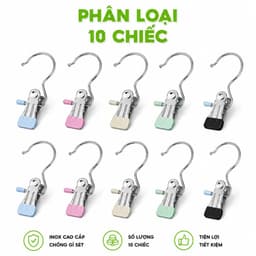Móc Phơi Đồ Lót Chống Gió Tiện Lợi Kẹp Đơn Inox GD84 - Móc Kẹp Inox Treo Tất Vớ Chịu Lực Chống Gỉ 9