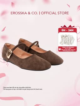 [Erosska] - Giày mary jane da lộn thanh lịch tôn dáng vintage nữ tính kiểu cổ điển êm chân - EL082 10