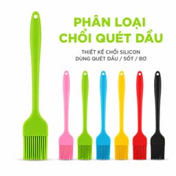 Chổi Quét Dầu, Ướp Gia Vị Silicon Chịu Nhiệt GD106 - Phới Dẹt Trộn Bột Đảo Thức Ăn Chống Dính 8