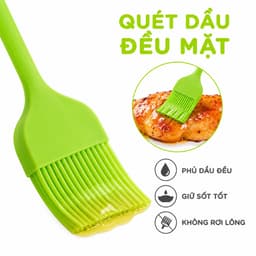 Chổi Quét Dầu, Ướp Gia Vị Silicon Chịu Nhiệt GD106 - Phới Dẹt Trộn Bột Đảo Thức Ăn Chống Dính 3