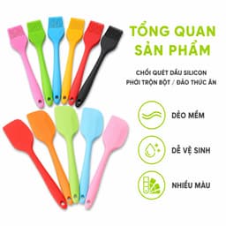 Chổi Quét Dầu, Ướp Gia Vị Silicon Chịu Nhiệt GD106 - Phới Dẹt Trộn Bột Đảo Thức Ăn Chống Dính 2