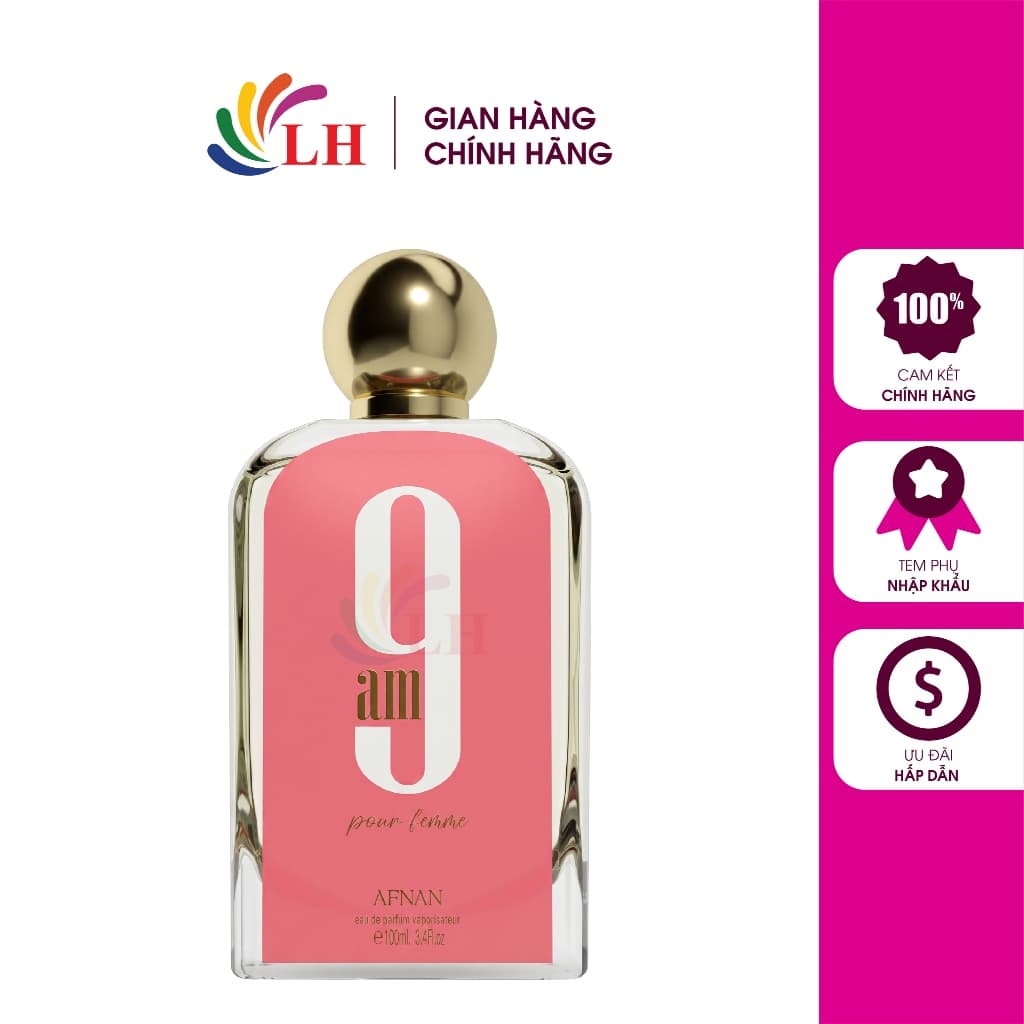 Nước hoa Afnan 9 Series AM/PM Pour Femme EDP (100ml) - Hương thơm hiện đại và nữ tính