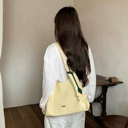 BST Charm Hoa - Túi Da Đan Tote Charm Hoa Quai Đôi Vintage Siêu Xinh 6