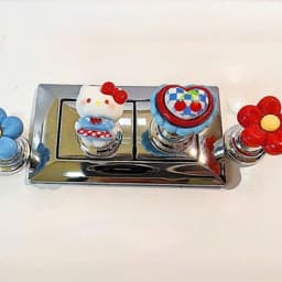 Nút Ấn Bồn Cầu Decor Hình Bông Hoa Trái Tim Tiện Lợi Hỗ Trợ Bảo Vệ Móng Tay Cực Đẹp (đ.a) 6