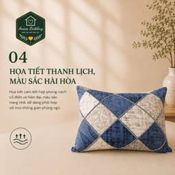 Vỏ Gối Nằm Cotton Thắng Lợi Aniva Bedding Size 40x60, 50x70 - Áo Gối Cotton Mềm Mịn, Thoáng Khí, Bền Đẹp 3