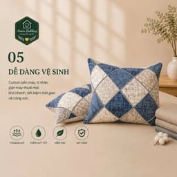 Vỏ Gối Nằm Cotton Thắng Lợi Aniva Bedding Size 40x60, 50x70 - Áo Gối Cotton Mềm Mịn, Thoáng Khí, Bền Đẹp 4