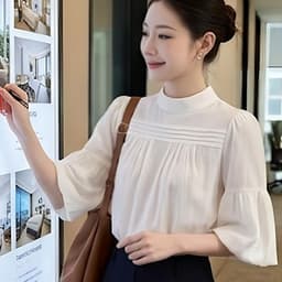 áo công sở nữ đẹp,phong cách nhẹ nhàng, thanh lịch,phù hợp cho môi trường công sở, đi học, đi chơi tinh tế a-17 7