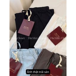 [SẴN Trắg,Xah,Nâu] 𝑻𝒉𝒆𝑴𝒂𝒚 x 𝐖𝐆𝐖𝐄/ Quần Suông Nữ Ống Rộng Chất Thô WG.WE 10132, Quần Ống Rộng Cạp Chun Có Túi Dài 96cm 7