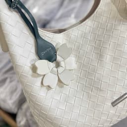 BST Charm Hoa - Túi Da Đan Tote Charm Hoa Quai Đôi Vintage Siêu Xinh 9