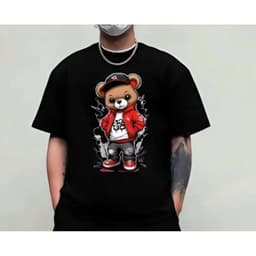Áo Thun Bear Nam Nữ Form Rộng Vải Cotton 2c Dày Dặn đứng Form 2