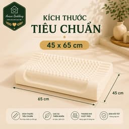 Gối Cao Su Thiên Nhiên Gợn Sóng Massage Aniva Bedding 45x65cm - Nâng Đỡ Cổ Vai Gáy, Thoáng Khí, Đàn Hồi Tốt 5