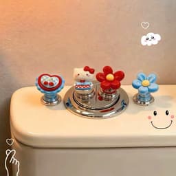 Nút Ấn Bồn Cầu Decor Hình Bông Hoa Trái Tim Tiện Lợi Hỗ Trợ Bảo Vệ Móng Tay Cực Đẹp (đ.a) 8