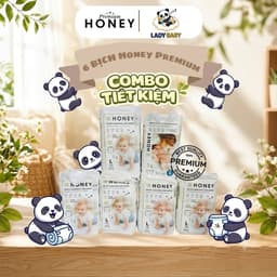 Combo 6 Bịch Tã Bỉm Dán/Quần Honey Premium Chính Hãng Motaro Cho Bé 1