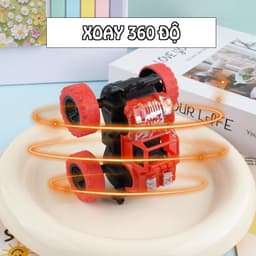 Bộ 4 xe đồ chơi ô tô địa hình xoay 360 độ, phát triển khả năng vận động cho bé. 4
