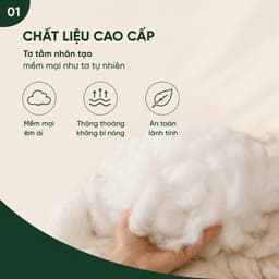 Gối Nằm Lông Vũ Nhân Tạo Aniva Bedding Cao Cấp 40x60cm 45x65cm Êm Ái Đàn Hồi Tốt Không Xẹp Lún 2