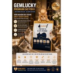 Hạt Gemlucky Thức ăn hạt cao cấp dành cho mèo mọi lứa tuổi Mix 8 Toping 6
