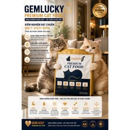 Hạt Gemlucky Thức ăn hạt cao cấp dành cho mèo mọi lứa tuổi Mix 8 Toping 3