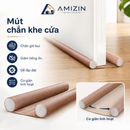 Thanh nẹp mút xốp 95cm chặn khe cửa chống côn trùng, tiếng ồn, gió lùa, gió điều hòa, bụi bẩn 1