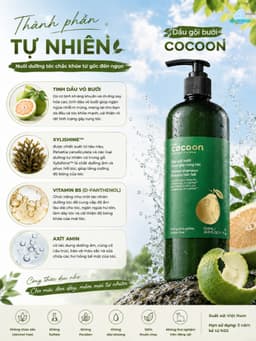 Combo Dầu Gội Bưởi Và Dầu Xả Bưởi Cocoon Không Sulfate Và Giảm Gãy Rụng 4
