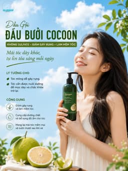 Combo Dầu Gội Bưởi Và Dầu Xả Bưởi Cocoon Không Sulfate Và Giảm Gãy Rụng 1