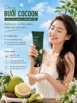 Combo Dầu Gội Bưởi Và Dầu Xả Bưởi Cocoon Không Sulfate Và Giảm Gãy Rụng 2
