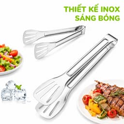 Kẹp Gắp Thực Phẩm Inox Chống Nóng Đa Năng GD180 - Dụng Cụ Gắp Đá Gắp Thịt Nướng Gắp Rau Củ 3