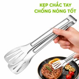 Kẹp Gắp Thực Phẩm Inox Chống Nóng Đa Năng GD180 - Dụng Cụ Gắp Đá Gắp Thịt Nướng Gắp Rau Củ 5