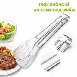 Kẹp Gắp Thực Phẩm Inox Chống Nóng Đa Năng GD180 - Dụng Cụ Gắp Đá Gắp Thịt Nướng Gắp Rau Củ 7