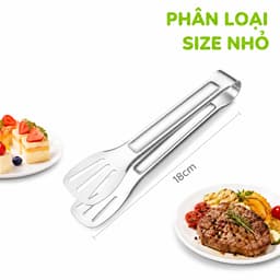 Kẹp Gắp Thực Phẩm Inox Chống Nóng Đa Năng GD180 - Dụng Cụ Gắp Đá Gắp Thịt Nướng Gắp Rau Củ 8