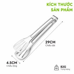 Kẹp Gắp Thực Phẩm Inox Chống Nóng Đa Năng GD180 - Dụng Cụ Gắp Đá Gắp Thịt Nướng Gắp Rau Củ 6
