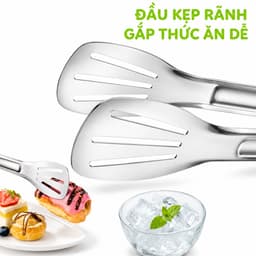 Kẹp Gắp Thực Phẩm Inox Chống Nóng Đa Năng GD180 - Dụng Cụ Gắp Đá Gắp Thịt Nướng Gắp Rau Củ 4