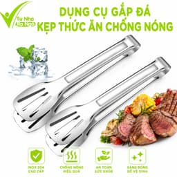 Kẹp Gắp Thực Phẩm Inox Chống Nóng Đa Năng GD180 - Dụng Cụ Gắp Đá Gắp Thịt Nướng Gắp Rau Củ 1