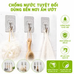Vỉ 9 Móc Dán Tường Chịu Lực Treo Chìa Khóa GD195 - Miếng Dán Tường Treo Quần Áo Chịu Lực Siêu Dính 4