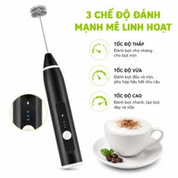 Máy Tạo Bọt Sữa Đa Năng Cầm Tay Hai Đầu Đánh GD205 - Máy Đánh Tạo Bọt Cà Phê Đầu Tạo Bọt Sữa Inox 6