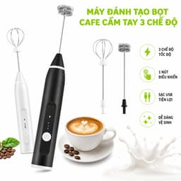 Máy Tạo Bọt Sữa Đa Năng Cầm Tay Hai Đầu Đánh GD205 - Máy Đánh Tạo Bọt Cà Phê Đầu Tạo Bọt Sữa Inox 4