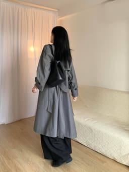 Áo Khoác Dài Nữ Form Rộng Măng Tô Kaki Phong Cách Ulzzang Hàn Quốc Hot Trend Chali AZ809 5