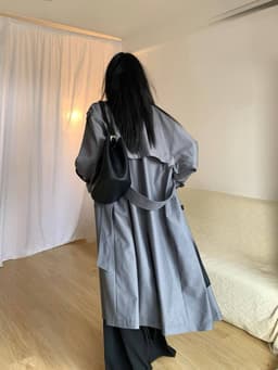 Áo Khoác Dài Nữ Form Rộng Măng Tô Kaki Phong Cách Ulzzang Hàn Quốc Hot Trend Chali AZ809 6